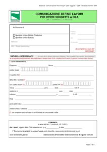 5 Modulo FINE LAVORI CILA - Comune di Toano